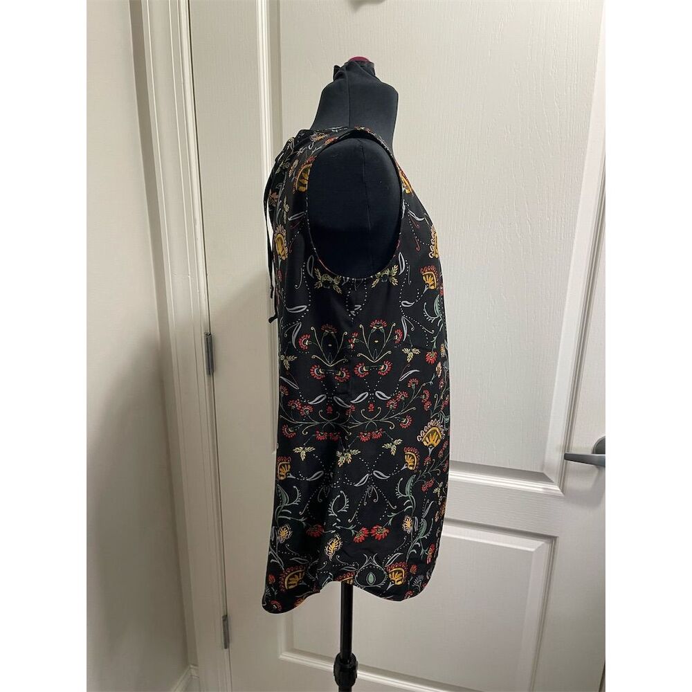 Cabi Women's Sleeveless Floral Blouse Size S Multicolor Tie neck Casual sku182 - Picture 5 of 12